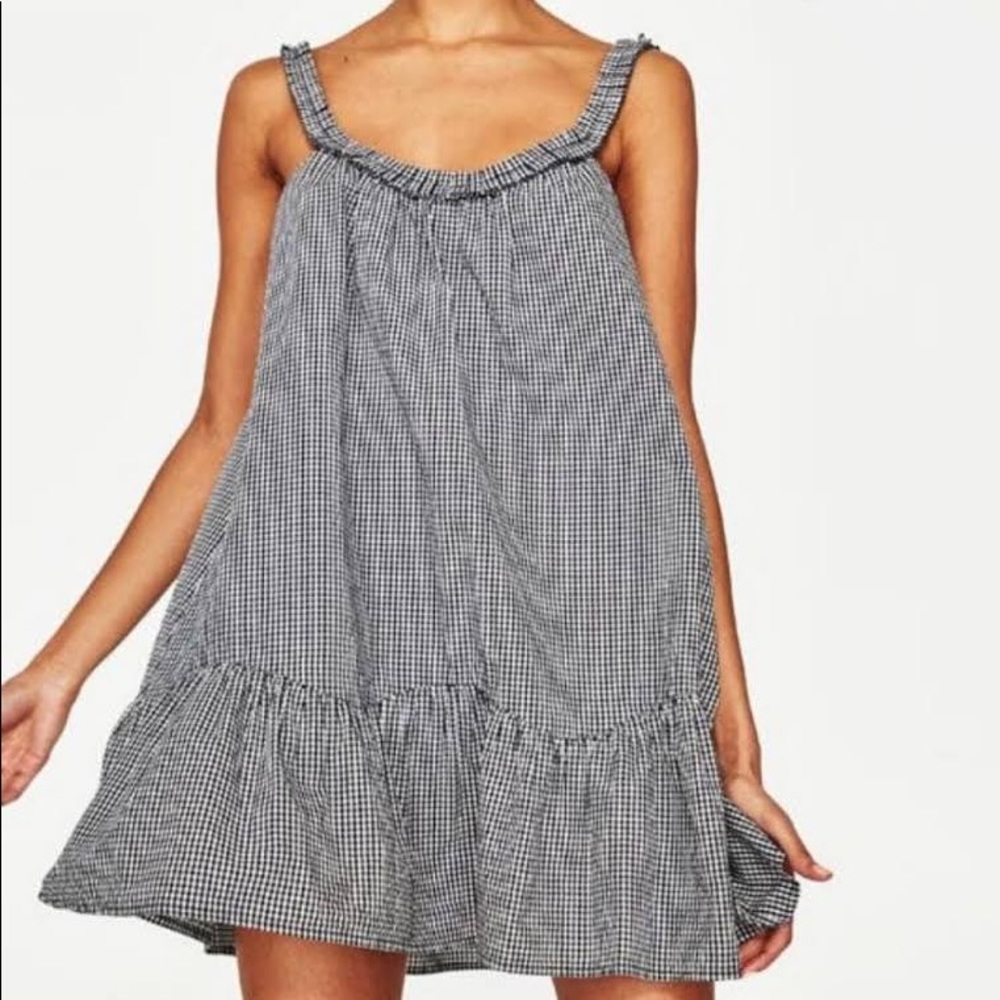 Zara gingham baby doll dress